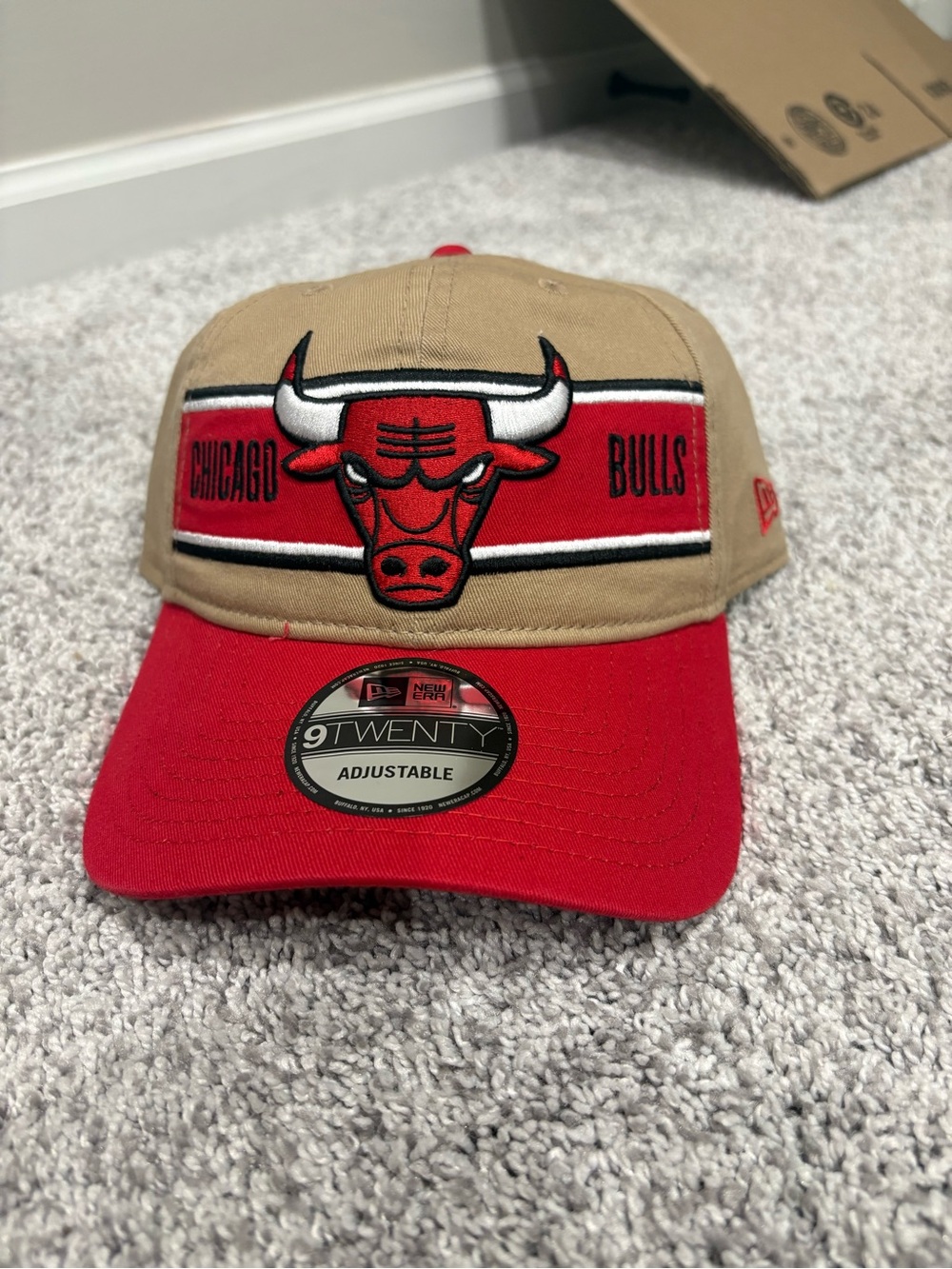New Era Chicago Bulls NBA Red & Tan Adjustable Cap